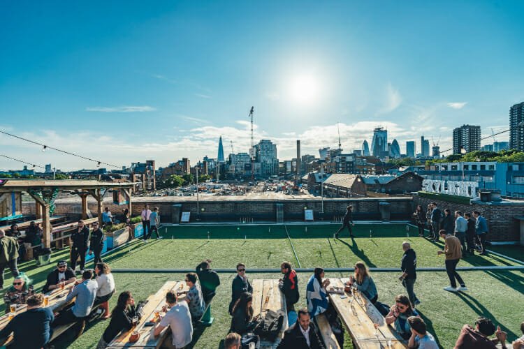 Rooftop Bars In London Sky High Activity Bars Candlelit Roof